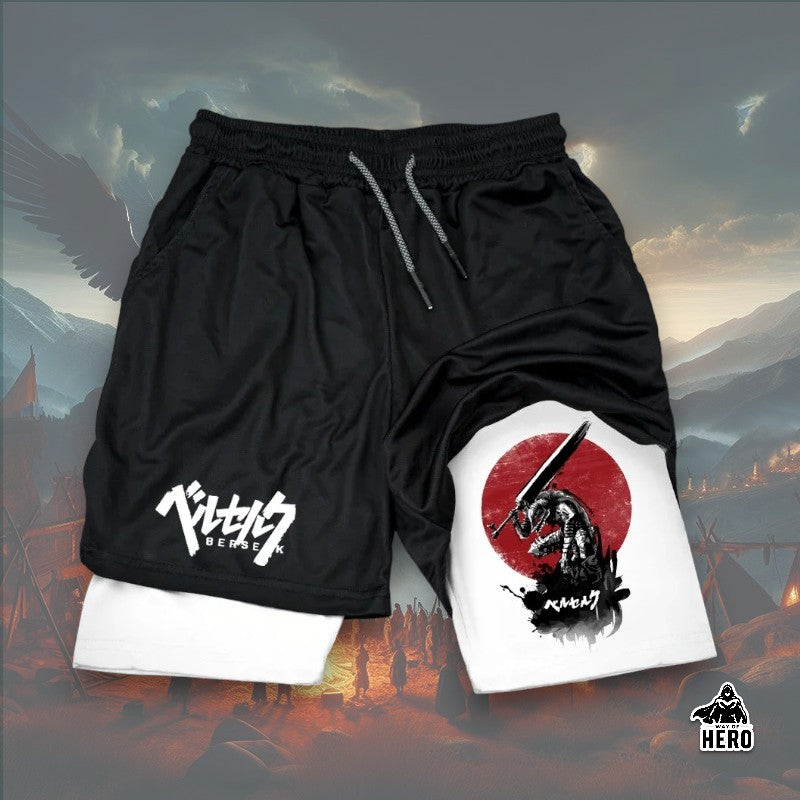 Way Of Hero™ 16 Awesome Print Berserk Breathable Compression Shorts