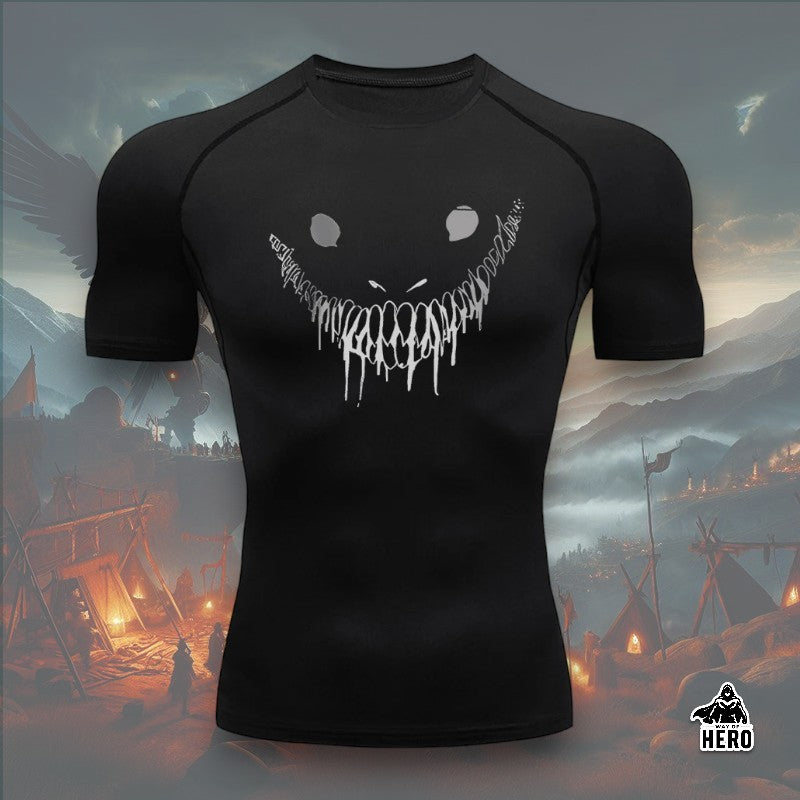 Way Of Hero™ Smile Berserk Short Sleeve Compression Shirt