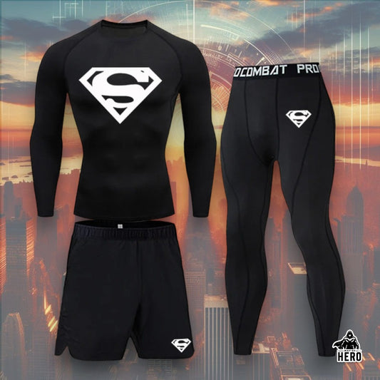 Way Of Hero™ Superman Compression Long Sleeve Suit 3 in 1