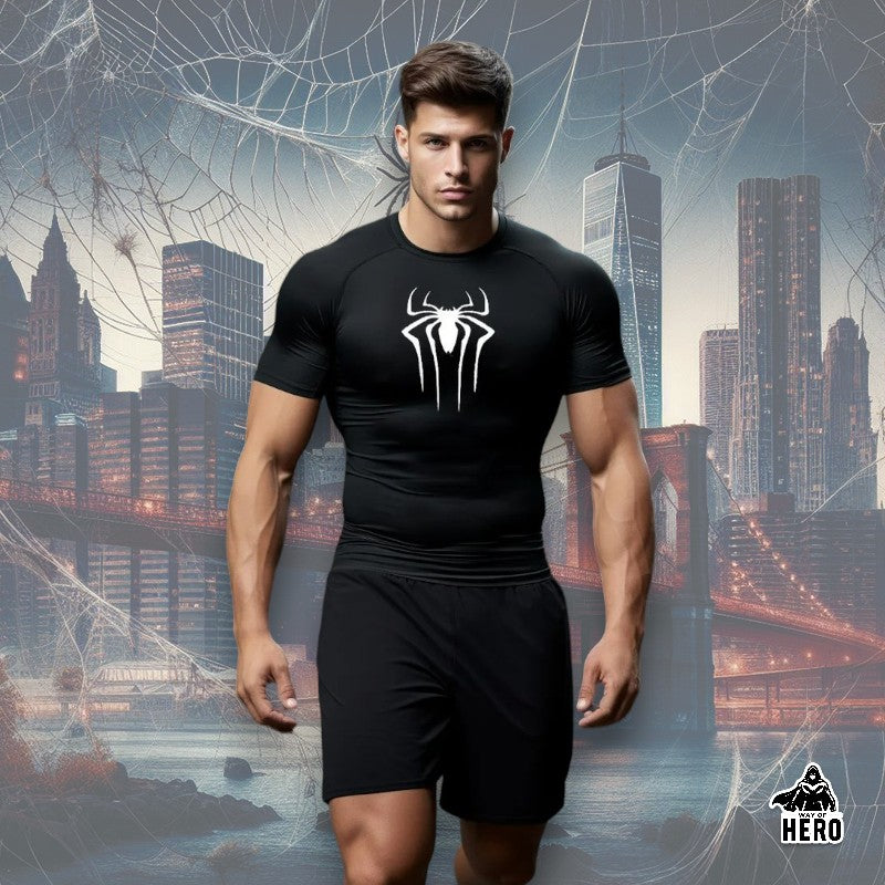 Way Of Hero™ Friendly Spider-Man Short Sleeve Compression Shirt