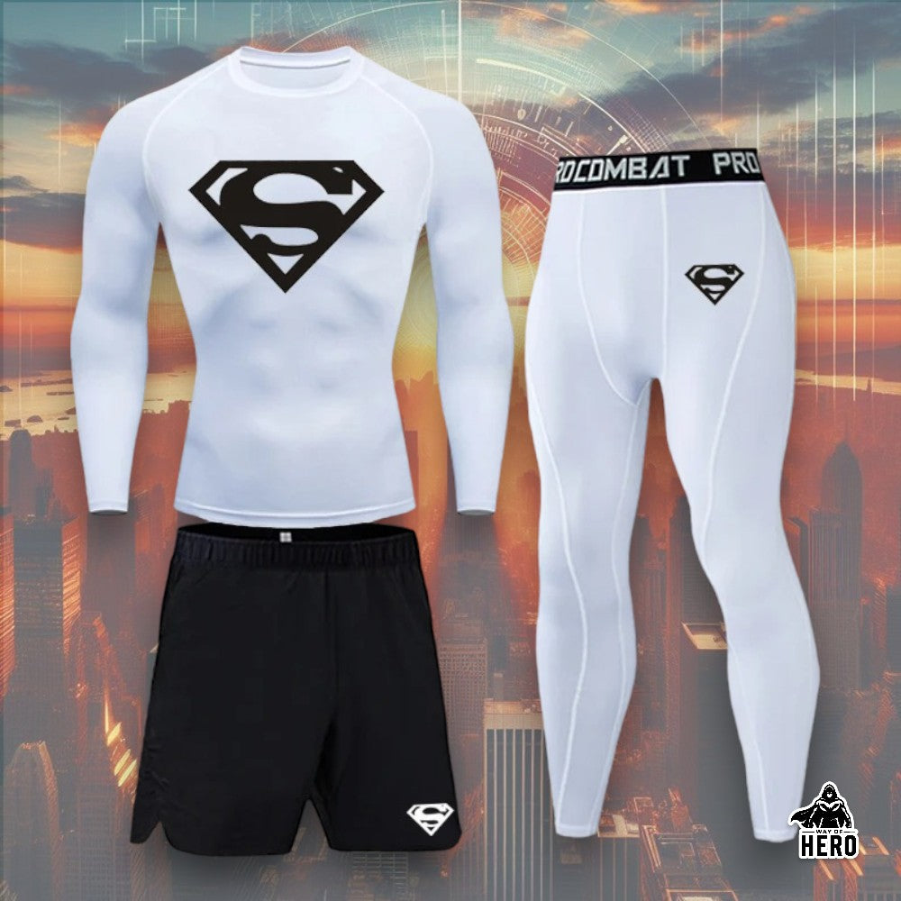 Way Of Hero™ Superman Compression Long Sleeve Suit 3 in 1