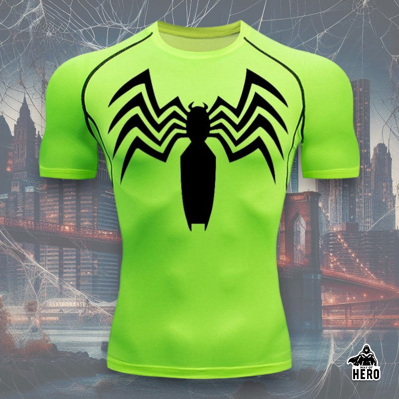 Way Of Hero™ Symbiote Spider-Man Short Sleeve Compression Shirt