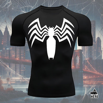 Way Of Hero™ Symbiote Spider-Man Short Sleeve Compression Shirt