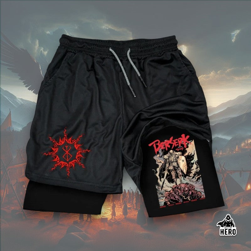 Way Of Hero™ 16 Awesome Print Berserk Breathable Compression Shorts