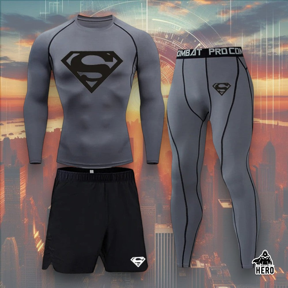 Way Of Hero™ Superman Compression Long Sleeve Suit 3 in 1